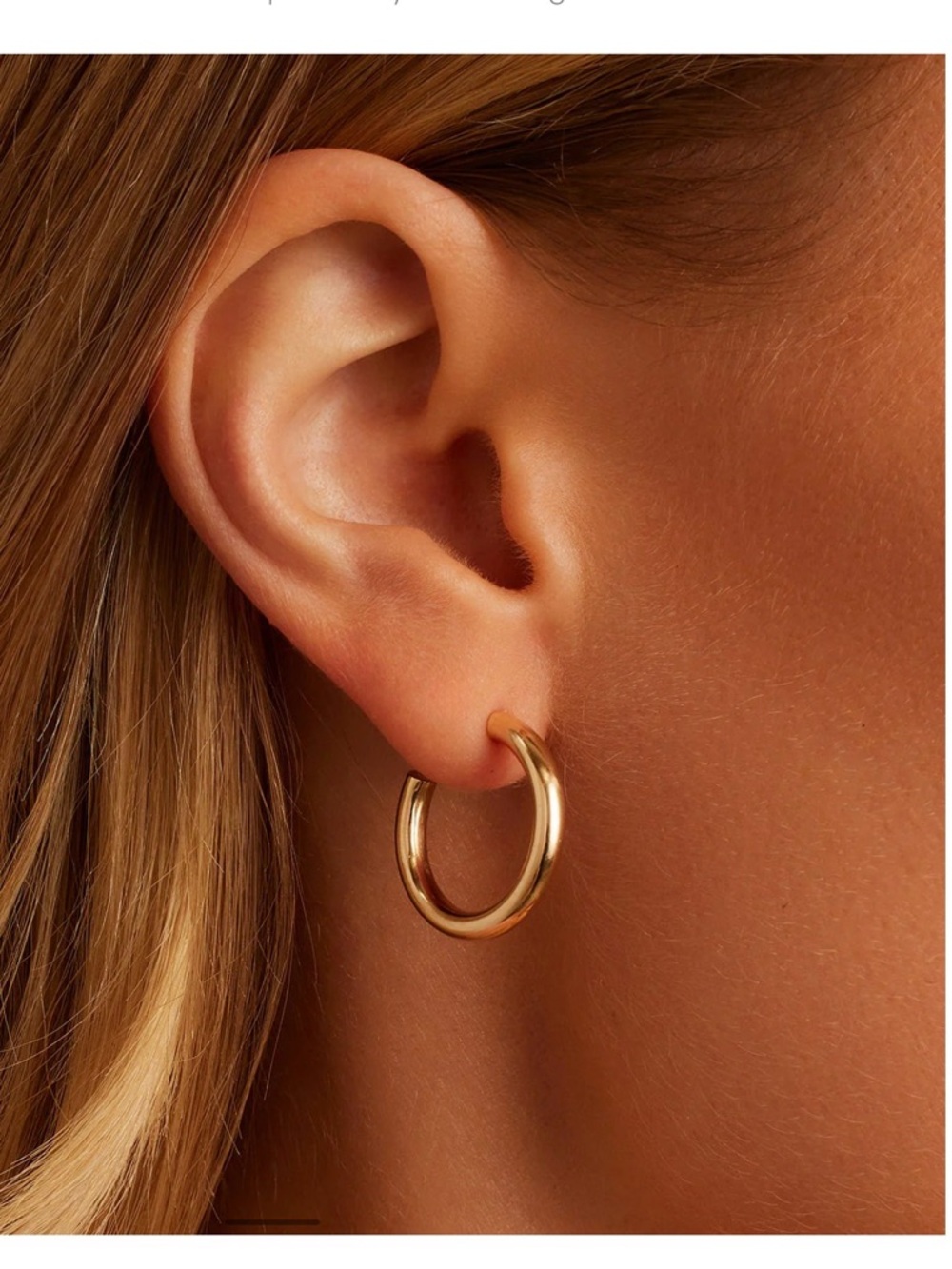 Gorjana 14K Gold Carter Hoops 20mm New With Box and Receipt